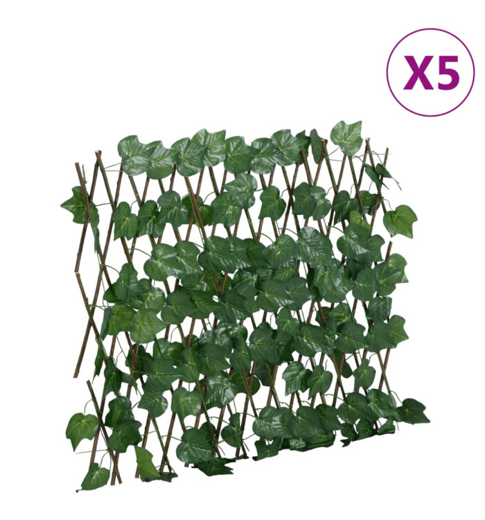  Treillis de feuille de vigne artificiel extensible 5 pcs | Mobilier & Déco