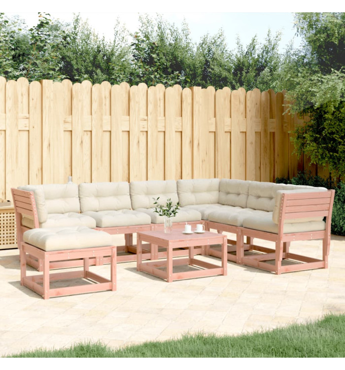 Salon de jardin 7 pcs avec coussins bois massif douglas | Mobilier & Déco