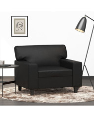 Fauteuil Noir 60 cm Similicuir | Mobilier & Déco
