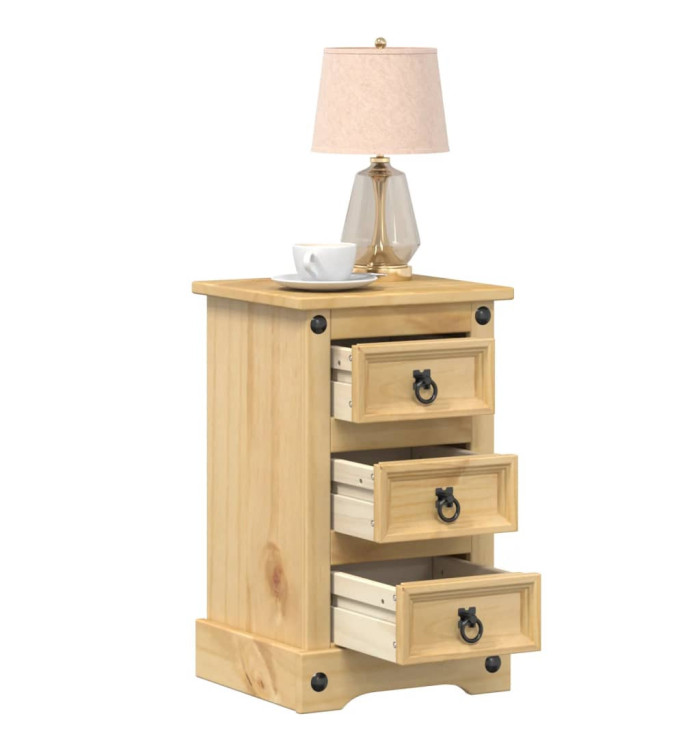 Table de chevet Corona 35x32,5x58 cm bois de pin massif | Mobilier & Déco