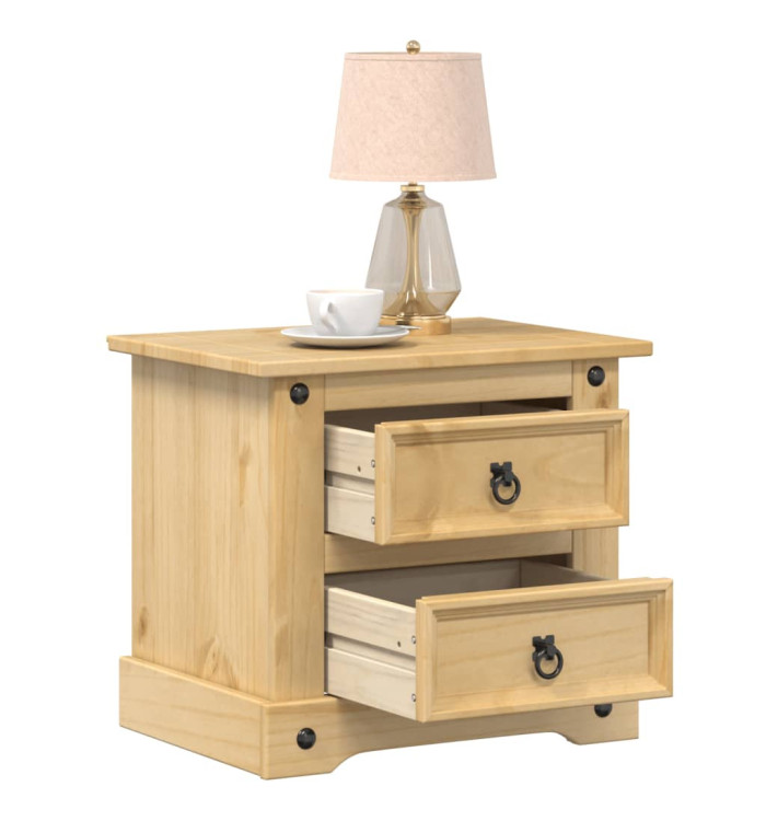 Table de chevet Corona 53x39x50 cm bois de pin massif | Mobilier & Déco
