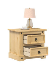 Table de chevet Corona 53x39x50 cm bois de pin massif | Mobilier & Déco