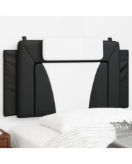 Coussin de tête de lit noir et blanc 100 cm similicuir | Mobilier & Déco