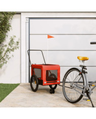 Remorque de vélo pour animaux de compagnie orange et noir | Mobilier & Déco