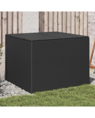 Boîte de rangement de jardin noir 291L résine tressée | Mobilier & Déco