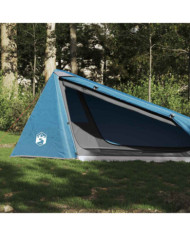 Tente de camping tunnel 1 personne bleu imperméable | Mobilier & Déco