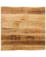Dessus de table bord vivant 60x60x2,5 cm bois de manguier brut | Mobilier & Déco