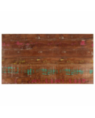 Dessus de table 120x70x2,5cm rectangulaire bois massif récupéré | Mobilier & Déco