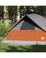 Tente familiale à dôme 6 personnes orange imperméable | Mobilier & Déco