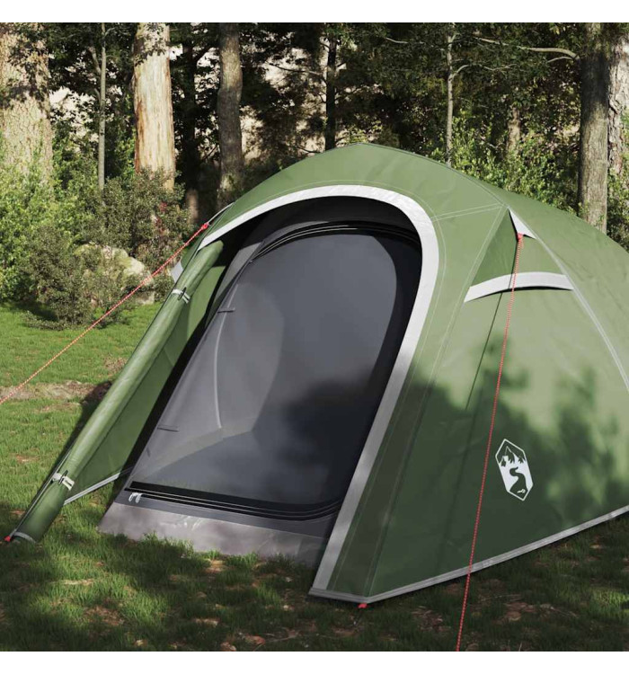 Tente de camping tunnel 3 personnes vert imperméable | Mobilier & Déco