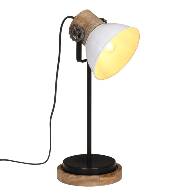 Lampe de bureau 25 W blanc 17x17x50 cm E27 | Mobilier & Déco