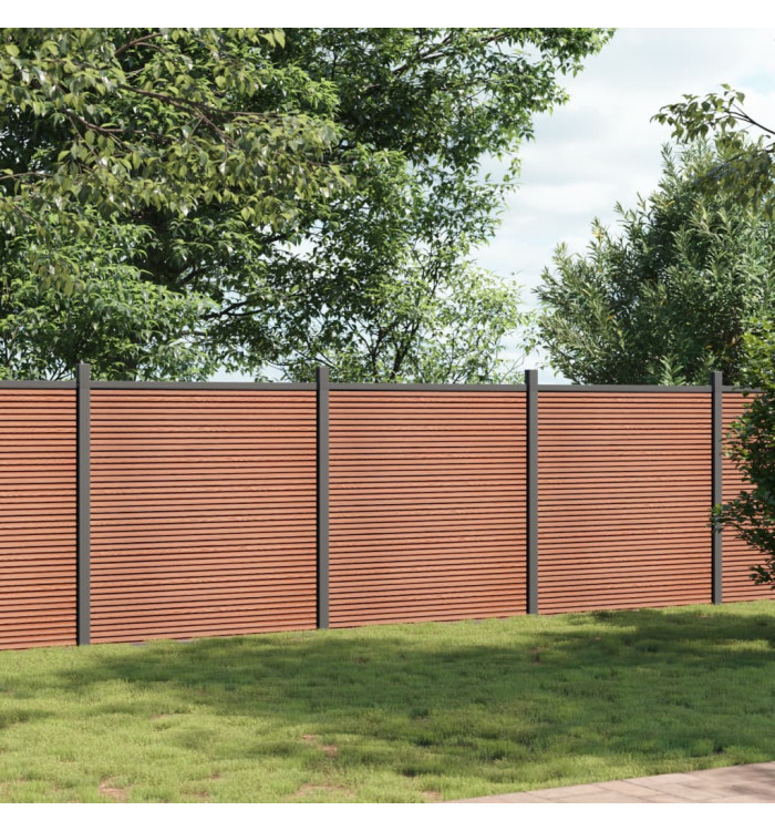 Panneau de clôture marron 526x186 cm WPC | Mobilier & Déco