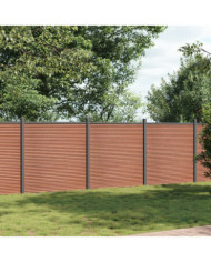Panneau de clôture marron 526x186 cm WPC | Mobilier & Déco