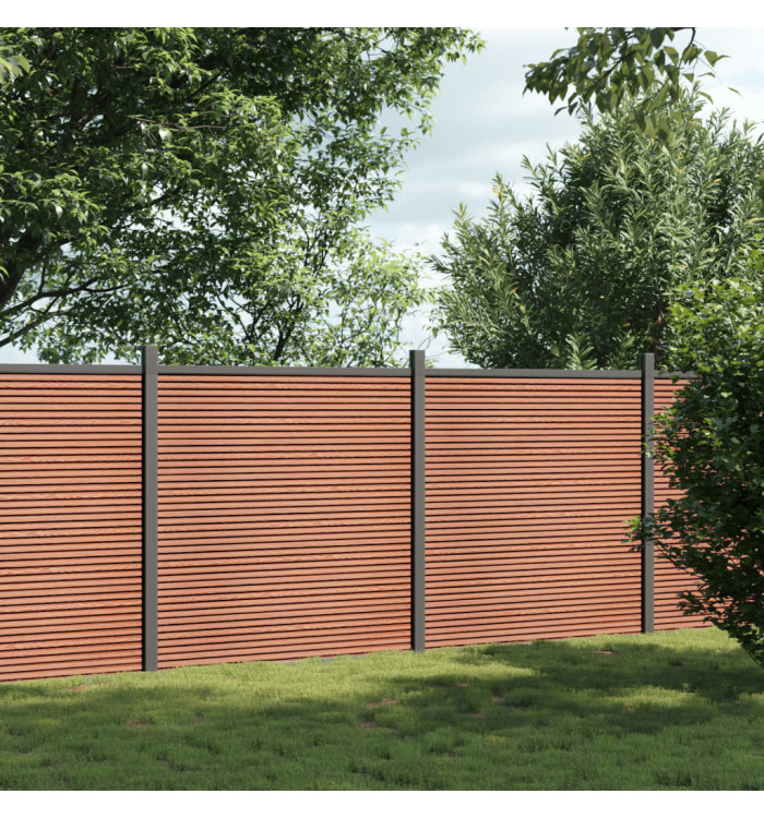 Panneau de clôture marron 353x186 cm WPC | Mobilier & Déco