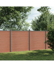 Panneau de clôture marron 353x186 cm WPC | Mobilier & Déco