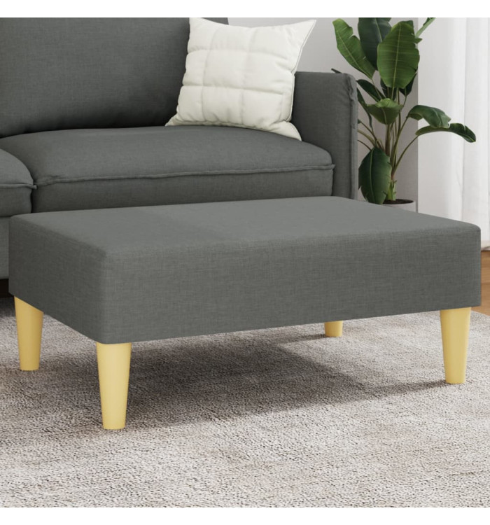 Repose-pied gris foncé 77x55x31 cm tissu | Mobilier & Déco