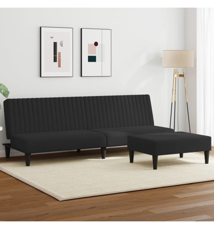 Ensemble de canapés 2 pcs noir velours | Mobilier & Déco