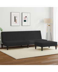 Ensemble de canapés 2 pcs noir velours | Mobilier & Déco
