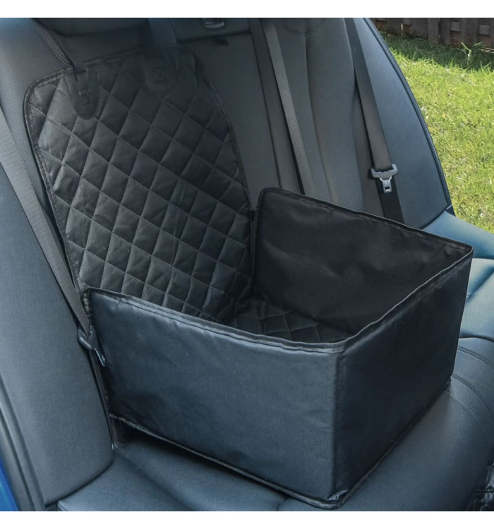 Siège de voiture pour chien noir 45x45x25/55 cm | Mobilier & Déco