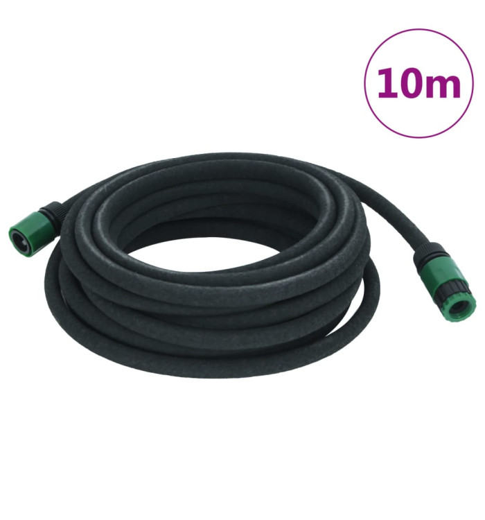 Tuyau d'arrosage de jardin noir 0,6" 10 m caoutchouc | Mobilier & Déco