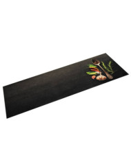 Tapis de cuisine lavable impression d'épices 45x150 cm velours | Mobilier & Déco