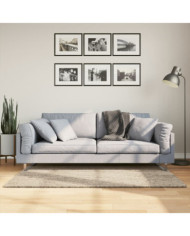 Tapis ISTAN à poils longs aspect brillant beige 80x150 cm | Mobilier & Déco