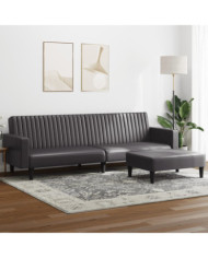 Ensemble de canapés 2 pcs gris similicuir | Mobilier & Déco