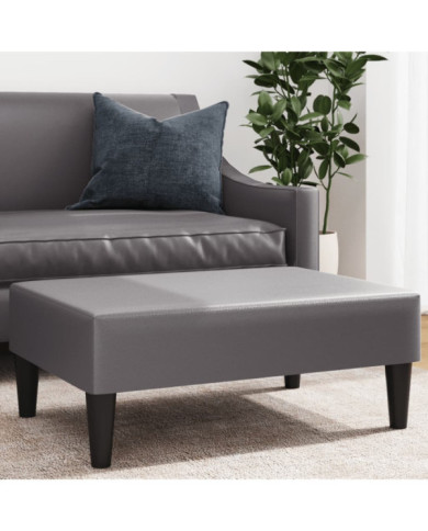 Repose-pied gris 77x55x31 cm similicuir | Mobilier & Déco