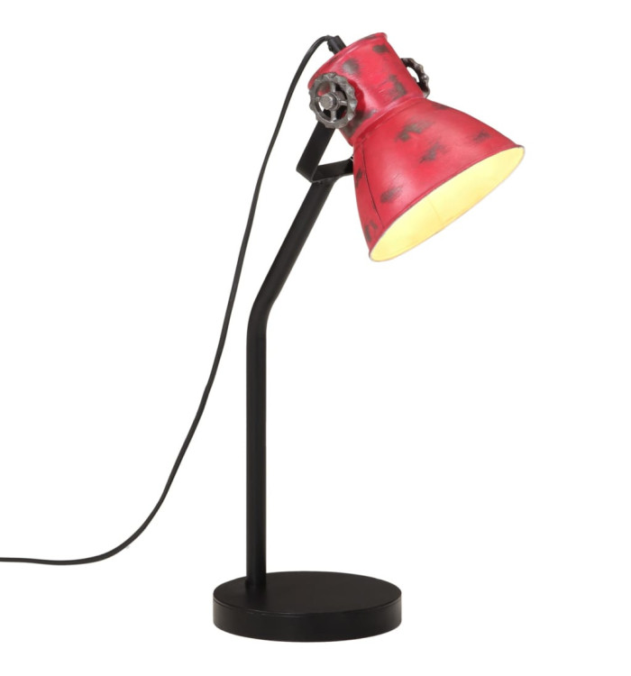 Lampe de bureau 25 W rouge délavé 17x17x60 cm E27 | Mobilier & Déco