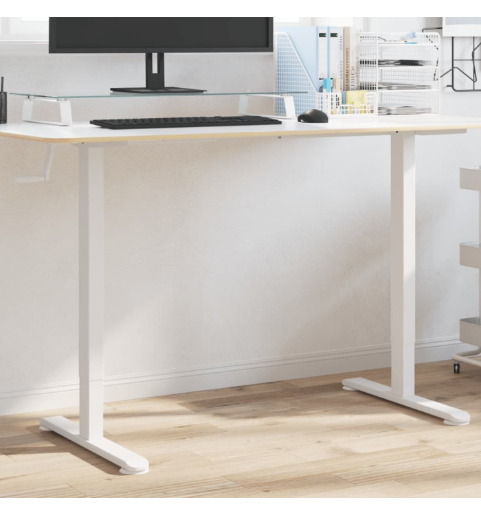 Cadre de bureau debout blanc (94-135)x60x(70-114) cm acier | Mobilier & Déco