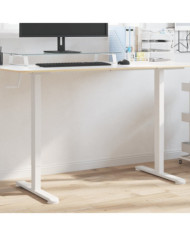 Cadre de bureau debout blanc (94-135)x60x(70-114) cm acier | Mobilier & Déco