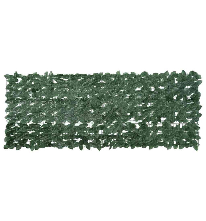 Écran de balcon avec feuilles vert foncé 200x75 cm | Mobilier & Déco