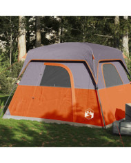 Tente de camping de cabine 4 personnes orange imperméable | Mobilier & Déco
