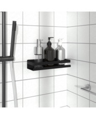 Étagère de douche noir mat acier inoxydable 304 brossé | Mobilier & Déco