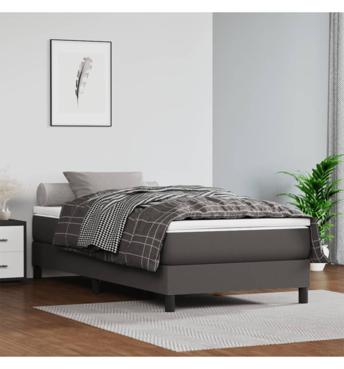 Matelas de lit à ressorts ensachés gris 120x190x20 cm | Mobilier & Déco