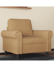 Fauteuil Marron 60 cm Velours | Mobilier & Déco