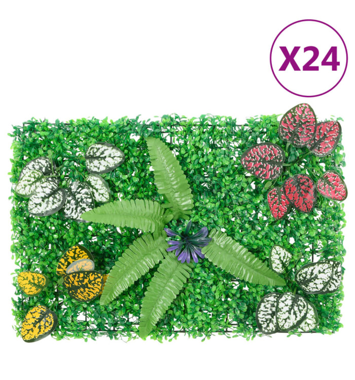   Clôture à plantes artificielles 24 pcs vert 40x60 cm | Mobilier & Déco