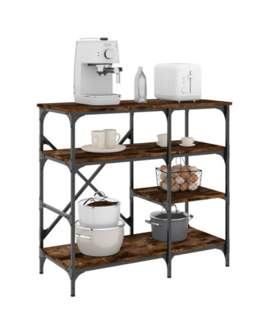 Support de boulanger chêne fumé bois d’ingénierie et métal | Mobilier & Déco