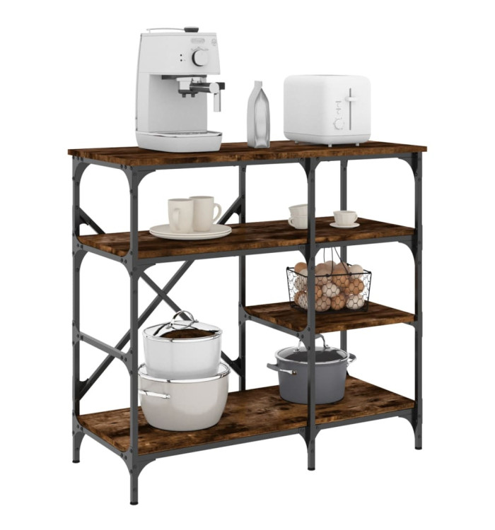 Support de boulanger chêne fumé bois d’ingénierie et métal | Mobilier & Déco