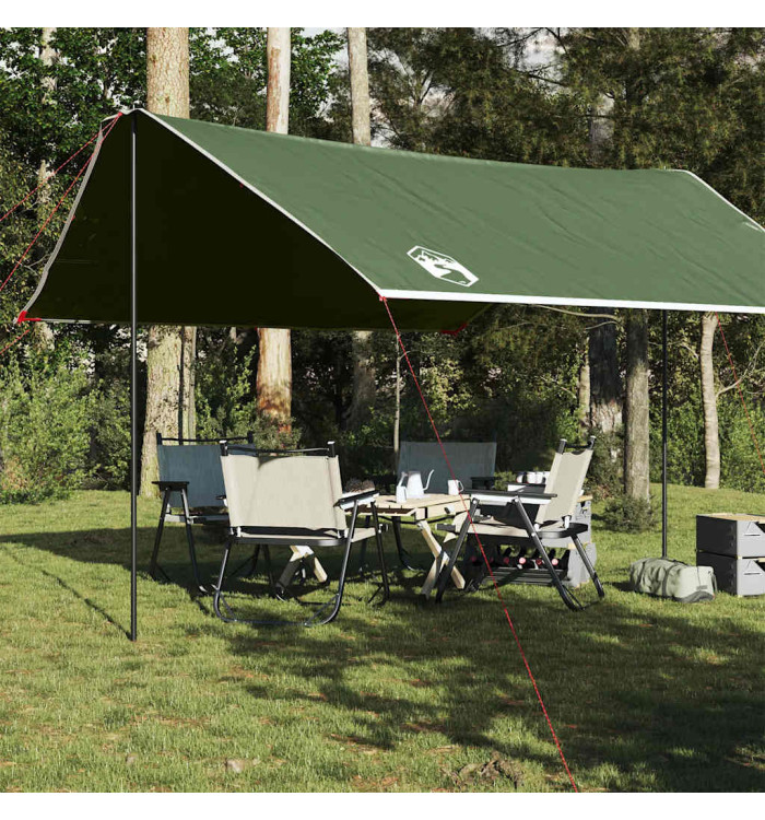 Bâche de camping vert 430x380x210 cm imperméable | Mobilier & Déco