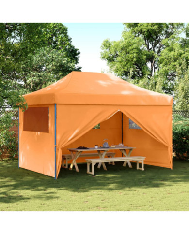 Tente de réception pliable escamotable avec 4 parois latérales | Mobilier & Déco