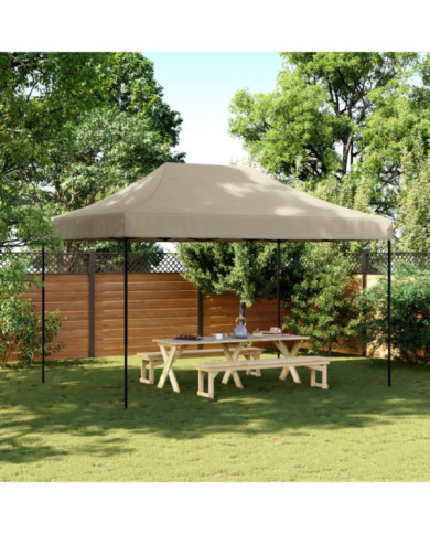 Tente de réception pliable escamotable taupe 410x279x315 cm | Mobilier & Déco