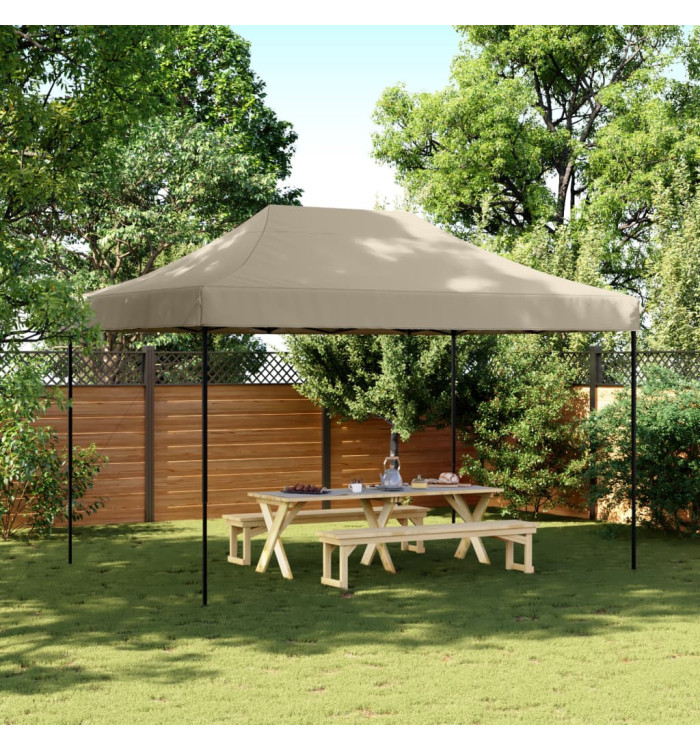 Tente de réception pliable escamotable taupe 410x279x315 cm | Mobilier & Déco