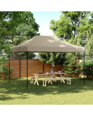Tente de réception pliable escamotable taupe 410x279x315 cm | Mobilier & Déco