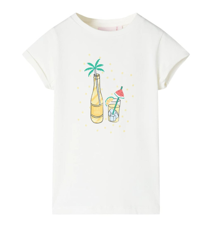 T-shirt pour enfants écru 104 | Mobilier & Déco
