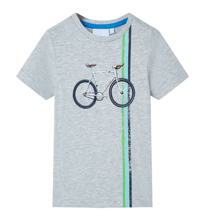 T-shirt pour enfants avec manches courtes gris 92 | Mobilier & Déco