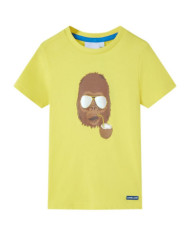 T-shirt pour enfants avec manches courtes jaune 140 | Mobilier & Déco