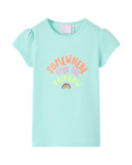 T-shirt pour enfants aqua clair 104 | Mobilier & Déco