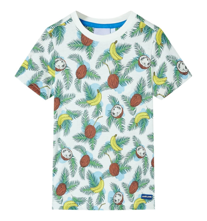 T-shirt pour enfants avec manches courtes multicolore 128 | Mobilier & Déco