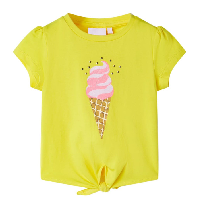 T-shirt pour enfants jaune 104 | Mobilier & Déco
